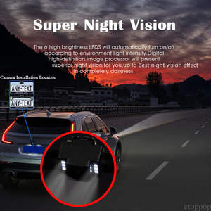 IPoster caméra étanche rotative HD <span class=keywords><strong>plaque</strong></span> <span class=keywords><strong>d</strong></span>'<span class=keywords><strong>immatriculation</strong></span> de voiture 6 LED caméra de recul vue réglable pour la marche arrière de voiture - Product Image 6