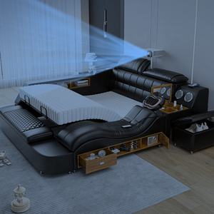 Cama Doble de Matrimonio Moderna y Sencilla con Masaje de Gravedad Cero al por Mayor, Muebles de Dormitorio Eléctricos Inteligentes para el Hogar y la Escuela - Product Image 3