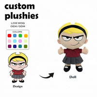 Fabricant de jouets en peluche personnalisés : Mini monstre cornu aux grands yeux, style fantaisie, collectionnables, cactus en peluche sur mesure