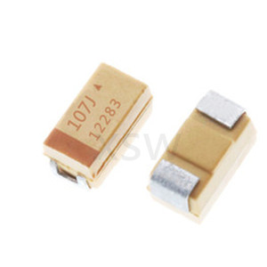 Condensador <span class=keywords><strong>de</strong></span> tantalio tipo c SMD 6032, condensador Polar <span class=keywords><strong>de</strong></span> 16v, 10, 25v, 35V, 100UF, 22, 47, 220, 10uf, 107, 6032, amarillo, 10% - Product Image 5