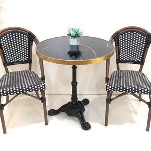 Ensemble de chaises de bistrot françaises modernes populaires, portables, résistantes aux intempéries, multicolores, en rotin PE tressé à la main, pour extérieur, cuisine, <span class=keywords><strong>jardin</strong></span> - Product Image 4