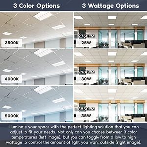 Modern Office Recessed Troffer Lamp Dimmable Lighting 36W/50W LED Backlit <b>Panel</b> <b>Light</b> with 5-Year Warranty ETL Certified - Product Image 2