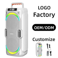 Haut-parleur stéréo portable sans fil personnalisé ABS-4222W pour fêtes en extérieur 5.0 avec lumières LED RGB, batterie 3000-5000mAh et lecteur de carte mémoire