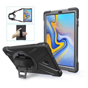 Custodia Rigida Robusta con Supporto per <span class=keywords><strong>Tablet</strong></span> <span class=keywords><strong>Samsung</strong></span> Galaxy Tab, <span class=keywords><strong>Cover</strong></span> Ibrida Girevole a 360° con Tracolla e Cinghia da Polso - Product Image 1