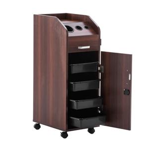 LETop Selling Beauty <b>Storage</b> Cart Hair Dryer Holder Stylist Equipment Lockable Rolling <b>Wheels</b> Salon <b>Trolley</b> - Product Image 5