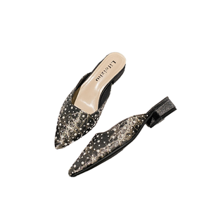 Nouvelles sandales d'été sexy pour femmes Baotou à talon épais et antidérapantes, grandes tailles - Product Image 1