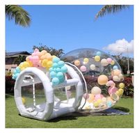 Tente à bulles gonflable transparente pour camping en plein air 3m/4m Tente d'hôtel gonflable à dôme en cristal Tente à bulles