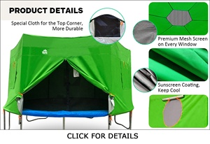 <strong>8FT</strong> Durable Polypropylene and PVC Material Garden <strong>Round</strong> Outdoor <strong>Trampoline</strong> <strong>Tent</strong> and Shade Cover for Boys and Girls - Product Image 5