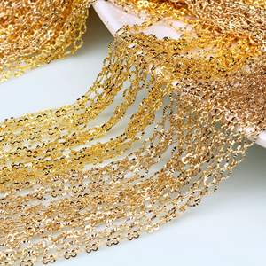 14k 18K gói màu vàng bảo vệ <span class=keywords><strong>8</strong></span> hình hướng dương long lanh chuỗi Tự Làm Thủ Công bán thành chuỗi vòng cổ - Product Image 1