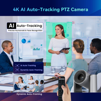 Système de Conférence Complet - Caméra de Conférence 4K à Zoom Optique 10X avec Suivi Automatique + Microphone Sans Fil pour Réunions en Ligne