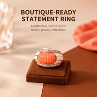 Bague en résine orange, cuivre plaqué or 18 carats, bijoux en émail blanc, strass, bague tendance pour femme, cadeau