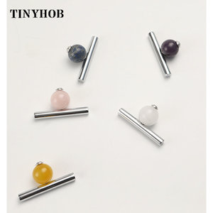 Natural Crystal + Bright Chrome Brass Cabinet Furniture Handles <strong>Door</strong> <strong>Knobs</strong> and Handles for Kitchen Cupboard Drawer Pulls C-5225 - Product Image 2