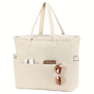 <b>Beach</b> Bag with <b>Shoe</b> Compartment Sand Proof Foldable Ultra Light with Zip - Product Image 1
