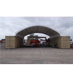 Abri métallique pour conteneur maritime 40 pieds, dôme pour conteneur de transport avec porte, abri et tente de stockage - Product Image 5