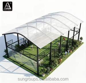 Estructura de Acero con Revestimiento Anticondensación para Villas, Cubierta para Pista de Pádel con Techo de PVC Resistente, Refugio para Pista de Pádel - Product Image 5