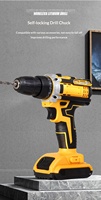 Perceuse à percussion sans fil 21V, 30Nm, 1350 tr/min, moteur à balais, avec valise d'accessoires, outil de réparation domestique, CE FCC
