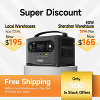 Stock USA UE Centrale électrique pour voiture Réfrigérateur Banque portable Générateur d'énergie à batterie de camping avec lumière LED