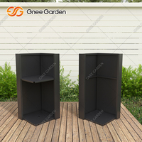 Jardinière vintage en acier galvanisé noir, imprimée sur mesure, écologique, durable, grande taille, pour jardin extérieur