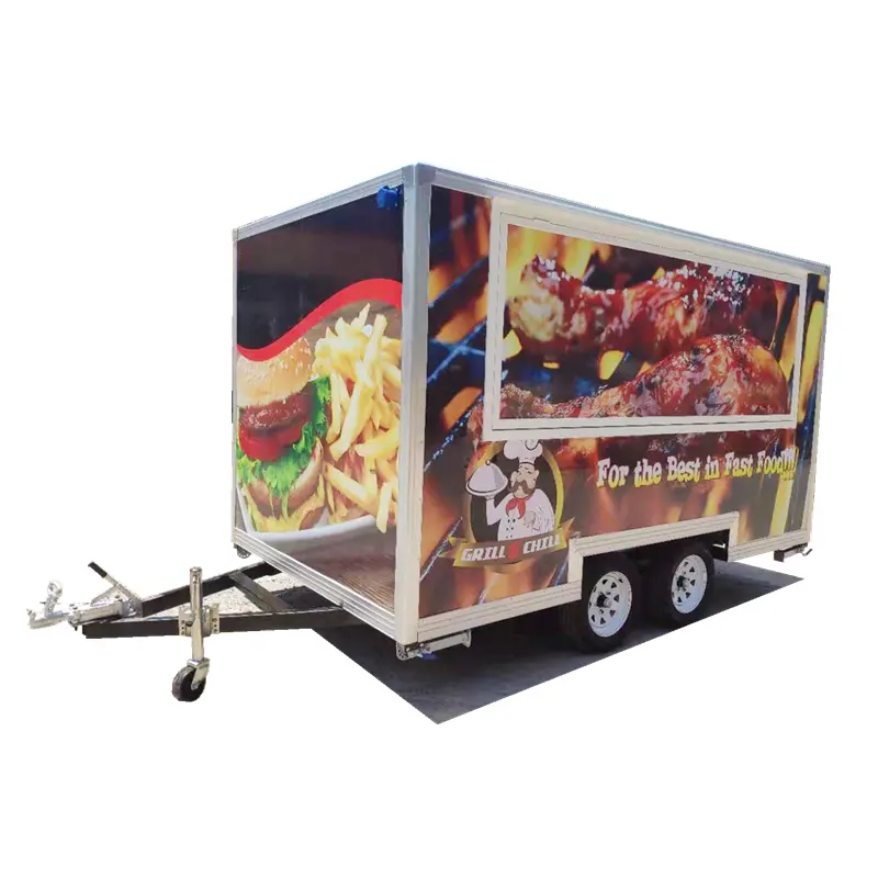 Anos de acumulação de tecnologia funcional móvel recipiente cozinha taco alimentos carrinho para venda caminhão vender em eua caixa caminhão