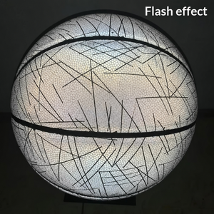 Ballon de basketball lumineux réfléchissant personnalisé tendance pour étudiants – Design fluorescent cool n°7 - Product Image 3