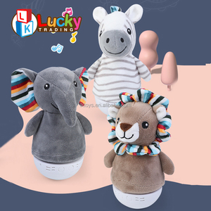 Luckytoys New Baby Toys LED Plush Tumbler Wobble Tummy Time Roly Poly Toy con melodías musicales - Product Image 3