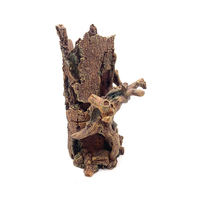Ornement d'aquarium en résine, racines de bois, forme de coffre, grotte creuse pour poissons, lézards, reptiles, décoration de réservoir
