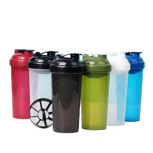 Wholesale Sport Gym 600ML Water Bottle BPA Free Plastic Powder Protein Shaker with Mix Ball bottle classic shaker bot