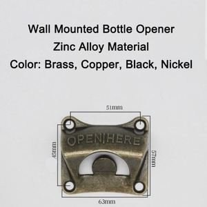 Abridor de Botellas de Cerveza y Vino de Pared, de Aleación de Zinc Metálica, Acabado en Latón Antiguo, Cobre y Níquel Negro, Venta al Por Mayor de Fábrica - Product Image 3