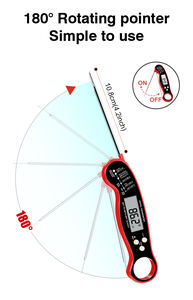 IPX6 водонепроницаемый цифровой термометр с цифровым ЖК-дисплеем для мгновенного чтения Кухонный Термометр для приготовления пищи барбекю для Мяса Термометр для приготовления пищи - Product Image 3
