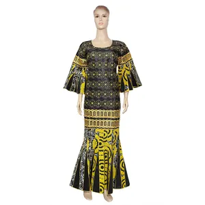 فستان حريمي أفريقي بسعر خاص من H & D فستان بازان غني ومطرز فستان تقليدي للنساء