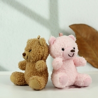 Mignon ours en peluche doux porte-clés pendentif ours en peluche poupée sac cintres et accessoires vestimentaires pour filles petite poupée