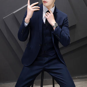 <span class=keywords><strong>Traje</strong></span> de Novio de Primavera, Nuevo, Corte Entallado, de un Solo Pecho, con Cuentas, de Tres Piezas, Estilo Coreano, Moderno, <span class=keywords><strong>para</strong></span> Boda, Padrino, Ropa Formal <span class=keywords><strong>para</strong></span> Hombre - Product Image 6