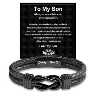 Pulsera de Cuero Trenzado <span class=keywords><strong>con</strong></span> Cierre Magnético de Acero Inoxidable, Diseño de Nudos, Joyería al por Mayor - Product Image 5