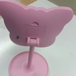 Smart Butterfly Shape Led Vanity <b>Mirror</b> With Light Aluminum Frame Plastic Base <b>Tabletop</b> Home Use Modern Design 1x Magnification - Product Image 2