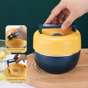 Boîte à lunch Bento en acier inoxydable pour enfants d'école Boîtes à lunch multicouches en acier inoxydable avec boîte à lunch - Product Image 4