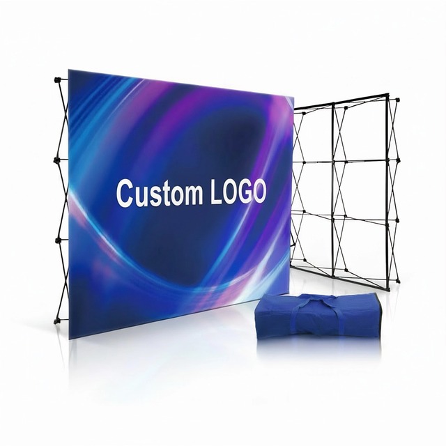 Custom Photography Backdrop Mesh Polyester Fabric Waterproof Portable for Event Stage Trade Show Studio