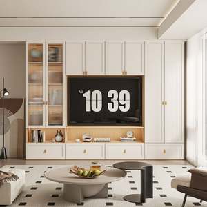 <b>TV</b> <b>Unit</b> Cabinet Modern Luxury Living Room Furniture Wall Mounted Stand Entertainment Center <b>Floating</b> Design - Product Image 4