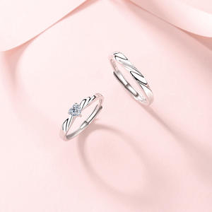 FDJZ-267 925 anelli in argento Sterling per donne ragazze moda promessa anello gioielli uomo anello coppie fedi nuziali - Product Image 4