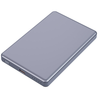 Vente en gros de batterie externe magnétique ultra-fine de 5000 mAh avec port de charge de type C, chargeur sans fil 3A
