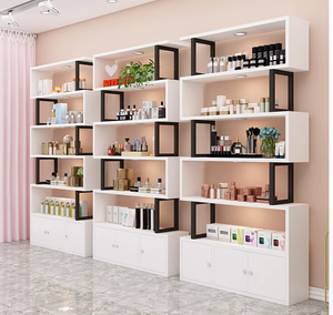 Hot bán vẻ đẹp tóc Salon cửa hàng Rack hiển thị gỗ lưu trữ tủ kệ sách - Product Image 4