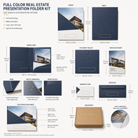 Kit de dossiers de présentation personnalisés en couleur pour les propositions immobilières, les réunions avec les clients et les commandes d'impression en gros