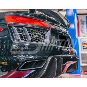 Difusor de parachoques trasero de fibra de carbono seco agresivo para Audi R8 Gen2 2016-2019 - Product Image 4