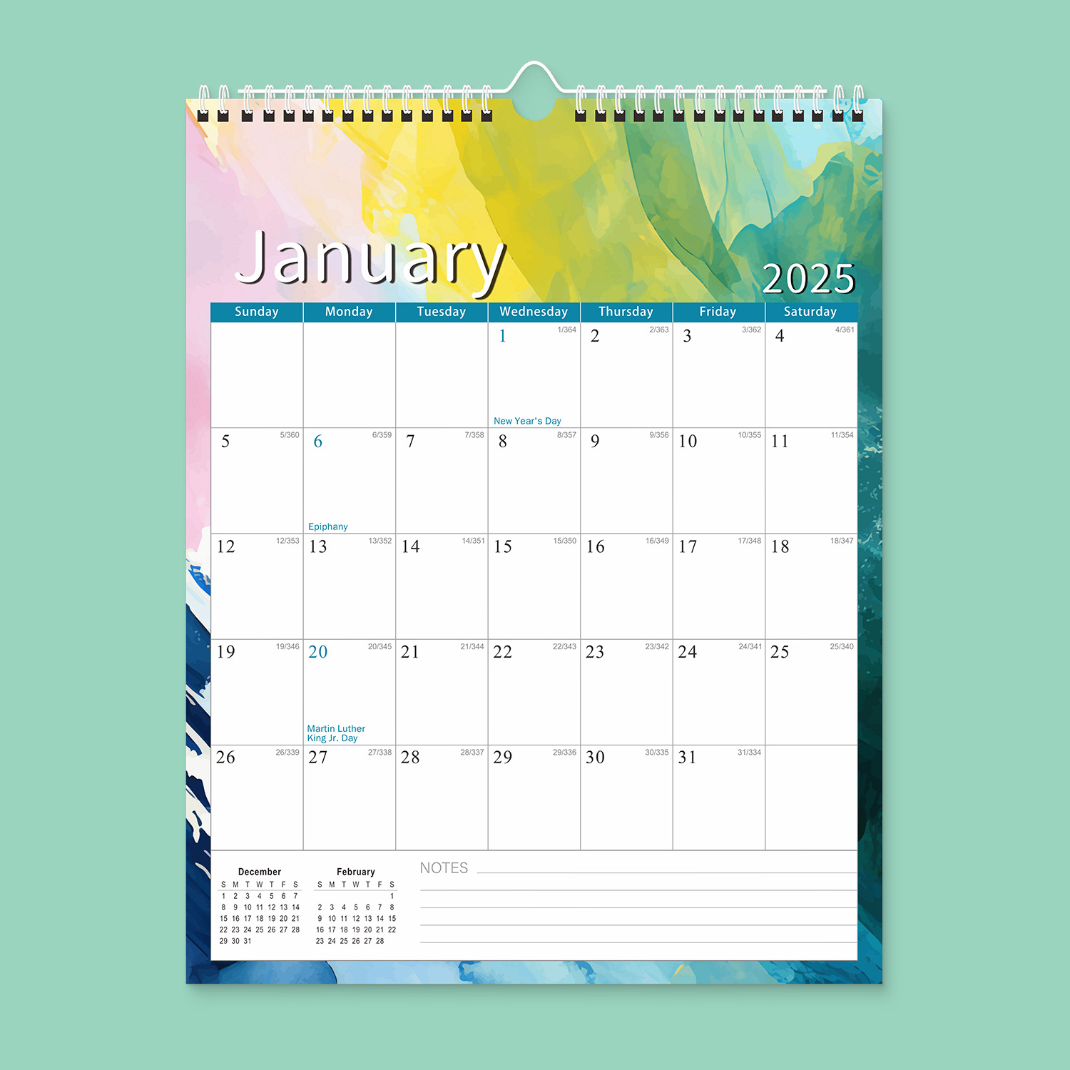 Modèle tie-dye janvier 2025-juin 2026