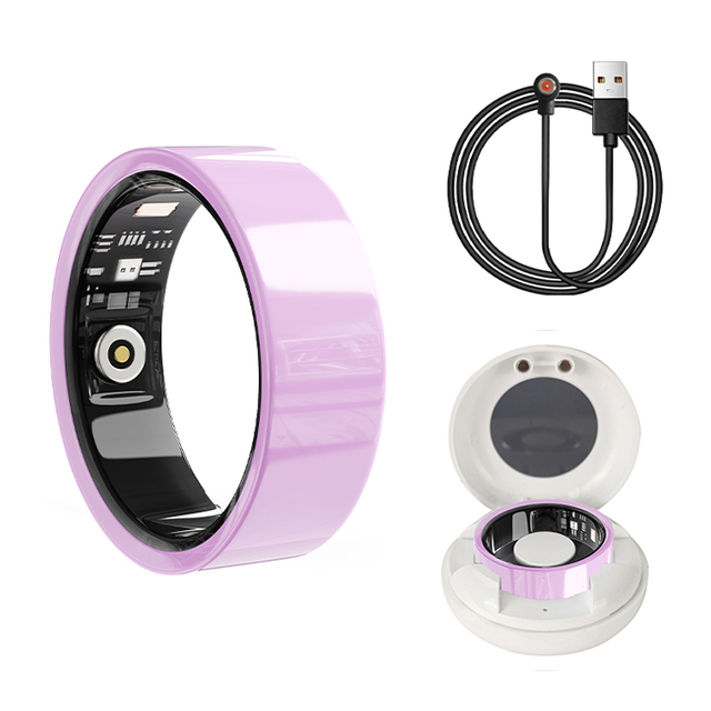 V4 Ceramic Smart Ring Size7-13 5ATM Waterproof Heart Rate Sleep Monitor Finger Rings with Charging case Female Health NFC Ring