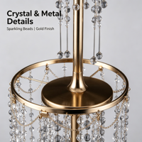 Décorations de table romantiques style européen/occidental, support de fleurs en cristal, fleurs en soie plastique durables, 50/60 cm, vente chaude