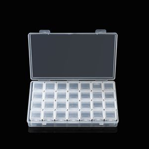 Transparent Plastic Storage Box 28 Compartments Independent Lids Jewelry Organizer Portable Desktop Container - Product Image 1