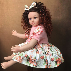 Boneka Bayi Reborn Silikon Realistis 24 Inci, Tubuh Lembut Mirip Bayi Asli untuk Anak Perempuan, Mainan Anak Boneka Reborn - Product Image 2