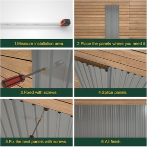 Tuiles de toit modernes <span class=keywords><strong>en</strong></span> alliage d'aluminium durable, profilées, isolantes thermiquement, imperméables et ignifuges pour appartements, villas, allées et extérieurs - Product Image 4