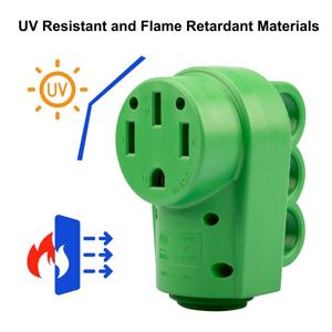 Prise femelle NEMA 14-50R de remplacement, 50 ampères, pour <span class=keywords><strong>camping</strong></span>-<span class=keywords><strong>car</strong></span>, 125V/250V, homologuée ETL - Product Image 4