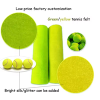 Tissu en polyester jaune, vert, orange, écologique, imperméable, antistatique, 2 mm, 2,5 mm, 3 mm, pour feutre pour animaux de compagnie et balles de tennis